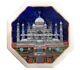 White Marble Coffee Table Top Taj Mahal Pietra Dura Lapis Lazuli Mosaic Art Deco