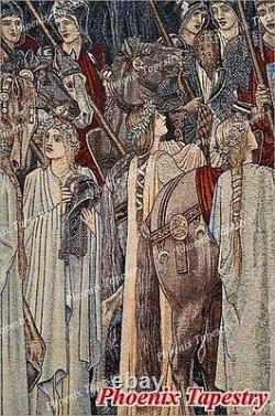 William Morris Holy Grail Wall Tapestry The Arming and Departure of the Knights
