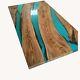 Wooden Epoxy River Center Dining Table Walnut Deco Made To Order