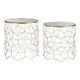 Yuma Champagne Round Side Table Set Of 2
