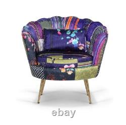 1 Seater Patchwork Scallop Canapé Chaise