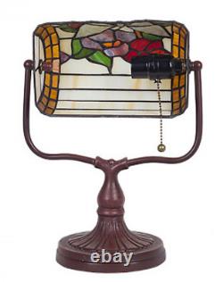 10 Tiffany Style De Table Deck Lampe De Lit Côté Nuit Lumière Colorée Verre