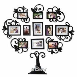 12 Pièces Family Tree Photo Frame Collage Set Black Wall Art Décoration