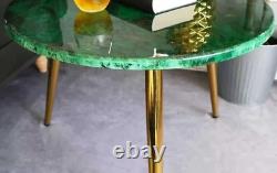 15 dessus de table ronde en malachite sur mesure fait main pour meubles décoratifs aléatoires