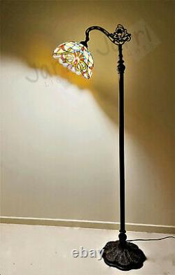 165cm Lampes De Sol Tiffany Réglables, 12 Abat-jour, Verre Teinté Au Plomb