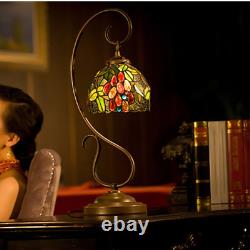 7 Tiffany Style Table Deck Lustre Lampe Côté Lit Nuit Lumière Coloré Verre