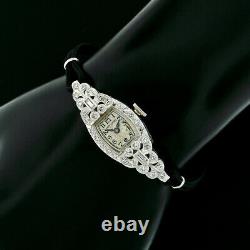 Antique Art Déco Platinum Ladies' Hamilton 17j 0.76ctw Diamond Wrist Watch 911