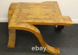 Antique Art Déco Style Meubles Noyer Table Basse Occasionnelle C4