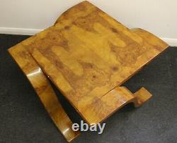 Antique Art Déco Style Meubles Noyer Table Basse Occasionnelle C4