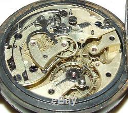 Antique Victorian Suisse Chronographe 17 Jewel Montre De Poche Avec 30 Minutes Inscription