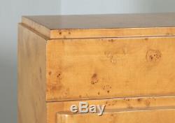 Art Déco Scandinave Style Birds Eye Maple Chambre Tallboy Commode