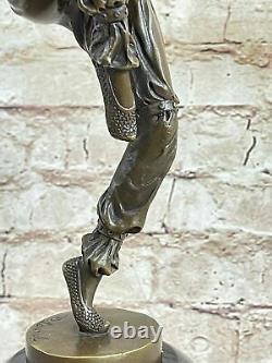Art Déco Style Signé Pierre Laurel Bronze Statue Sculpture Danseuse Tsigane Vente