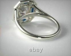 Bague de mariage pour femme en argent 925 avec diamant simulé coupé à l'européenne dans le style Art Déco