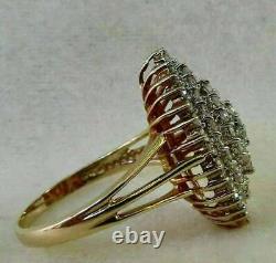 Bague de mariage pour femme en or jaune 14 carats avec diamant de laboratoire de style Art Déco