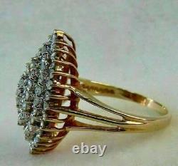 Bague de mariage pour femme en or jaune 14 carats avec diamant de laboratoire de style Art Déco
