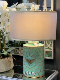 Bleu Vert Miel Bee Table Desk Lamp Honeycomb Harlow Retro Vintage Art Deco