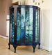 Blue Peacock Art Déco Style Vintage Boissons/gin/cocktail Display Cabinet