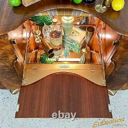 Boissons De Cocktail Vintage Art Déco Cabinet / Buffet 'beautility' Walnut Gold