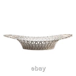 Bol central en argent sterling Art Déco Whiting #3869 avec arceaux ajourés sans monogramme