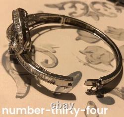 Bracelet de style Art Déco en argent 925 - Pierres blanches baguette et rondes 19.63g