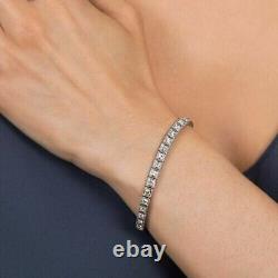 Bracelet en argent sterling 925 de style Art déco avec zircone cubique taillée en rond de 10,05 carats