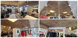 Carreaux de mur en étain décoratif panneaux de plafond suspendus PL50 en cuivre météorologique 10 pièces