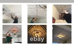 Carreaux de mur en étain décoratif panneaux de plafond suspendus PL50 en cuivre météorologique 10 pièces