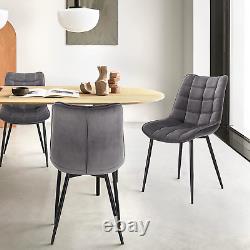 Chaises de salle à manger WOLTU Ensemble de 4 pièces Chaises de comptoir de cuisine Salon de loisirs en velours