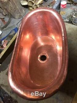 Copper Basin Baignoire Extérieur Noir-sink Main Antique-bath Martelées À La Main