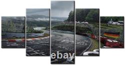 Course de rallye sur route Nurburgring 5 pièces Impression sur toile Décoration murale ART MAISON