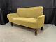 Eb1216 Danish Green Patterened Fabric High-backed Chaise Longue Vintage Lounge
