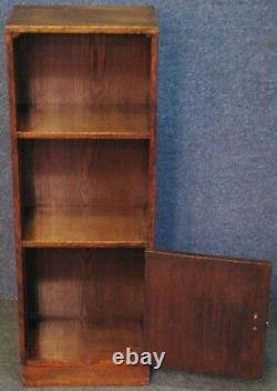 Étagères Oak Narrow Bookcase Des Années 1930