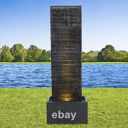 Fontaine d'eau extérieure de jardin avec éclairage, grande cascade, et pompe électrique