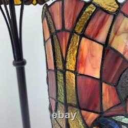 Grande Lampe De Table De Style Tiffany Vintage Antique Double Lampe Art Déco 70cm