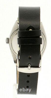Homme Vintage Rolex Oyster Perpetual Date 34mm Cadran Noir Diamond Montre En Acier Inoxydable