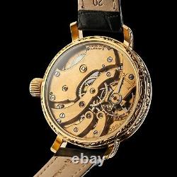 Homme Wrist Watch Vintage Mécanique 17j Restauré Mouvement Suisse Ulysse Nardin