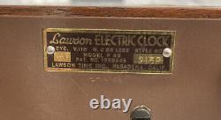 Horloge Lawson vintage modèle P40 style 215P MCM Art Déco FONCTIONNE