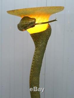 Lampadaire Rare Snake De Edgar Brandt Original Vendu Pour 76 000 $