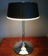 Lampe De Table Chrome Lourde Noir Et Blanc En Verre Shade Mid Century Style Moderne Af
