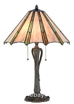 Lampe De Table Extra-large Art Deco Tiffany De 19 Pouces De Large
