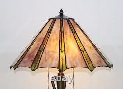 Lampe De Table Extra-large Art Deco Tiffany De 19 Pouces De Large