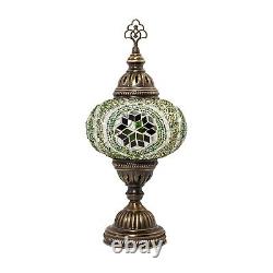 Lampe De Table Mosaïque Turque Mosaïque Lampe À Main Travaillée Oriental Lampe Vert