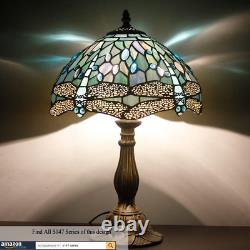 Lampe Tiffany Sea Blue Lampe De Table En Verre Teinté 12x12x18 Dragonfly Reading Light