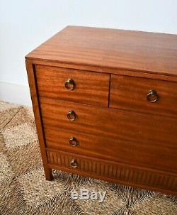 MID 20 C Guérir Londres Teck Brass Bed Side Table Armoire Commode