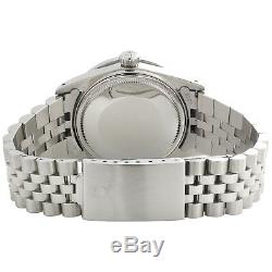 Mens Rolex Datejust 36mm Diamond Watch Jubilee Band Custom Steel Red Dial 2 Ct