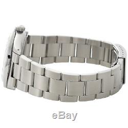 Mens Rolex Datejust 36mm Diamond Watch Oyster Steel Band Personnalisé Cadran Bleu 2 Ct