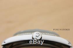 Mens Rolex Datejust White Gold & Acier Inoxydable Argent Diamant Cadran