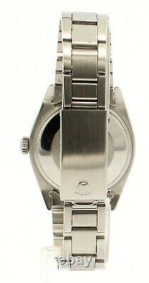 Mens Rolex Oyster Perpetual Date De 34mm Cadran Argenté Diamond Watch Inoxydable