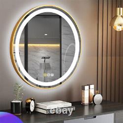 Miroir de salle de bain LED de qualité avec cadre mural/ suspendu pour maquillage HD avec sangle ajustable