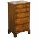 Nice Flamed Ahogany Bevan Funnell Serpentine Fronted Tall Boy Chest Of Drawers